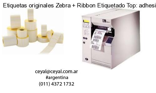 Etiquetas originales Zebra   Ribbon Etiquetado Top: adhesivo   ribbo