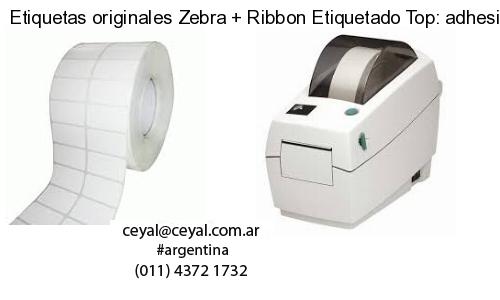 Etiquetas originales Zebra   Ribbon Etiquetado Top: adhesivo   ribbo