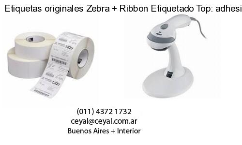 Etiquetas originales Zebra   Ribbon Etiquetado Top: adhesivo   ribbo