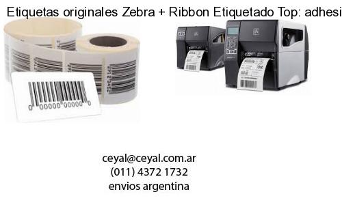 Etiquetas originales Zebra Ribbon Etiquetado Top: adhesivo ribbo