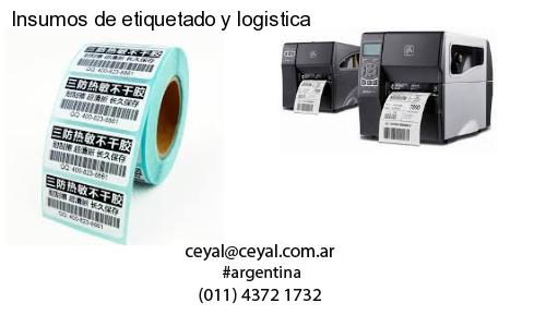 Insumos de etiquetado y logistica