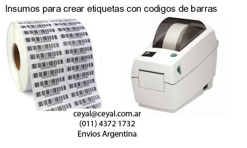 Insumos para crear etiquetas con codigos de barras