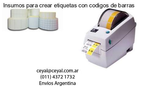 Insumos para crear etiquetas con codigos de barras