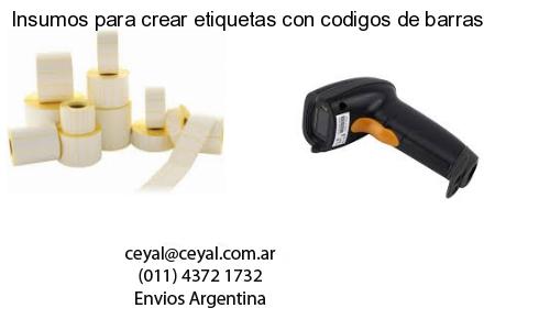 Insumos para crear etiquetas con codigos de barras