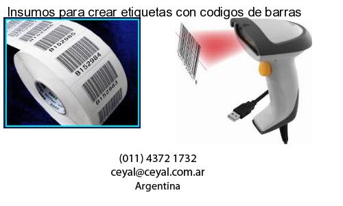 Insumos para crear etiquetas con codigos de barras