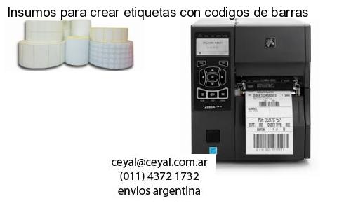 Insumos para crear etiquetas con codigos de barras