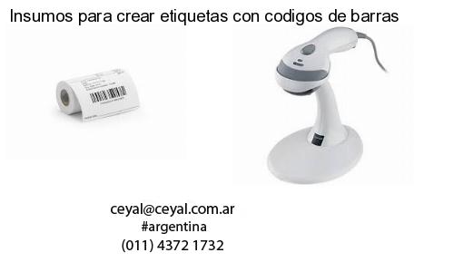 Insumos para crear etiquetas con codigos de barras