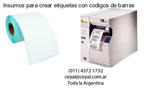 Insumos para crear etiquetas con codigos de barras