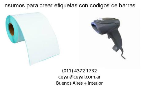 Insumos para crear etiquetas con codigos de barras