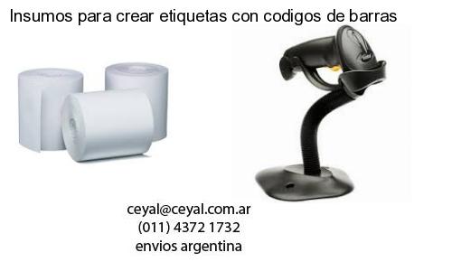 Insumos para crear etiquetas con codigos de barras