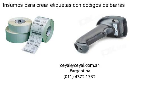 Insumos para crear etiquetas con codigos de barras