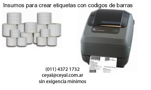Insumos para crear etiquetas con codigos de barras