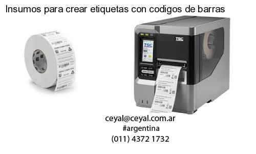 Insumos para crear etiquetas con codigos de barras