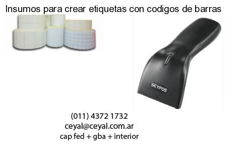 Insumos para crear etiquetas con codigos de barras