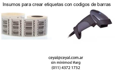 Insumos para crear etiquetas con codigos de barras
