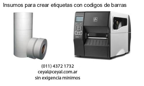 Insumos para crear etiquetas con codigos de barras