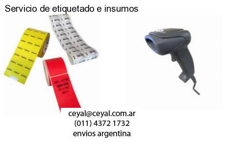 Servicio de etiquetado e insumos