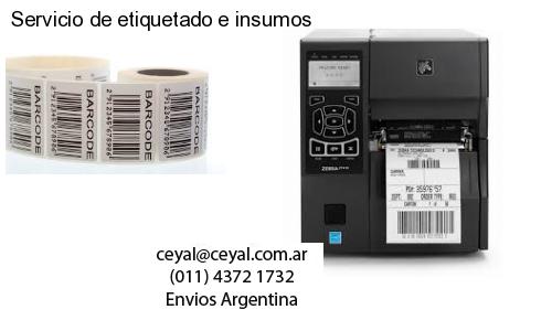 Servicio de etiquetado e insumos