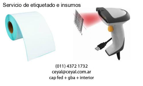 Servicio de etiquetado e insumos
