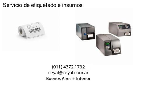Servicio de etiquetado e insumos