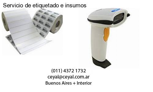 Servicio de etiquetado e insumos