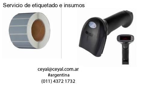 Servicio de etiquetado e insumos