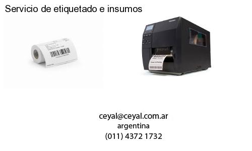 Servicio de etiquetado e insumos
