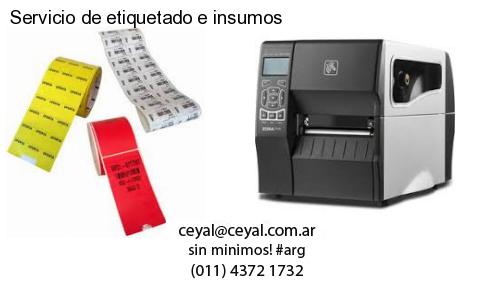 Servicio de etiquetado e insumos