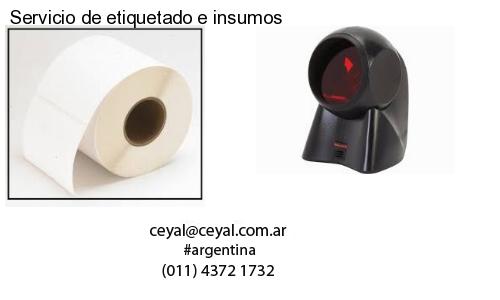 Servicio de etiquetado e insumos