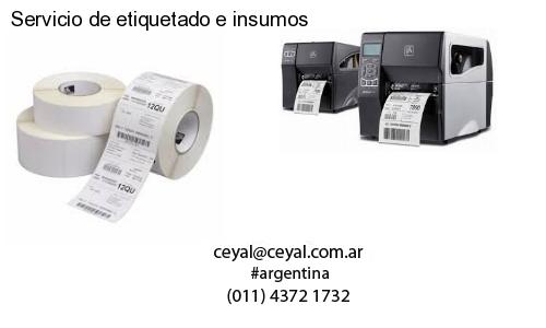 Servicio de etiquetado e insumos