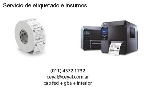 Servicio de etiquetado e insumos