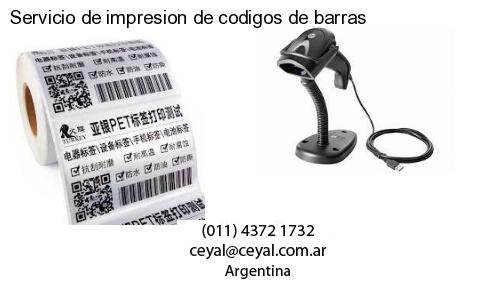 Servicio de impresion de codigos de barras