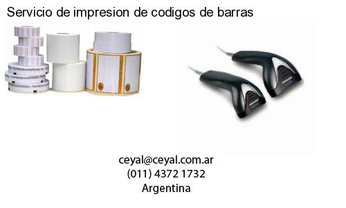 Servicio de impresion de codigos de barras