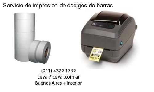 Servicio de impresion de codigos de barras