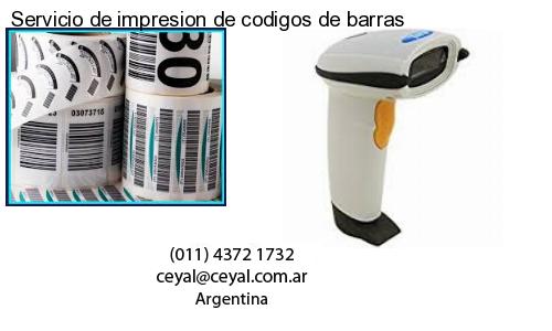 Servicio de impresion de codigos de barras