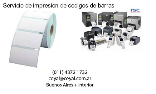 Servicio de impresion de codigos de barras