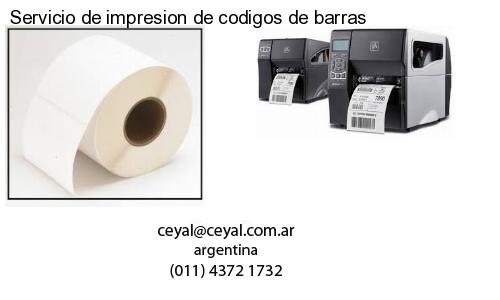 Servicio de impresion de codigos de barras