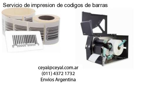 Servicio de impresion de codigos de barras