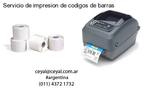 Servicio de impresion de codigos de barras