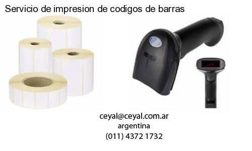 Servicio de impresion de codigos de barras