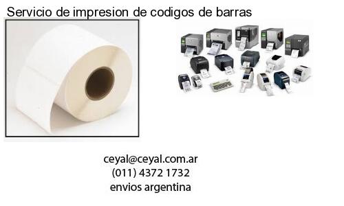 Servicio de impresion de codigos de barras