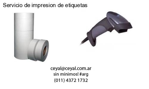 Servicio de impresion de etiquetas
