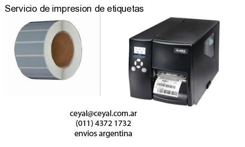 Servicio de impresion de etiquetas