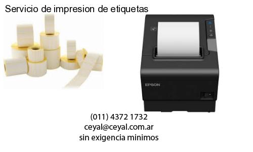 Servicio de impresion de etiquetas