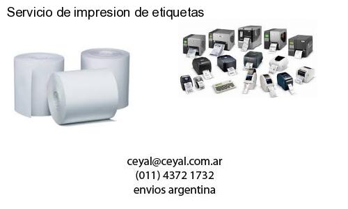 Servicio de impresion de etiquetas