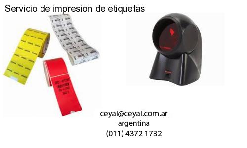 Servicio de impresion de etiquetas
