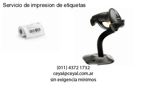 Servicio de impresion de etiquetas