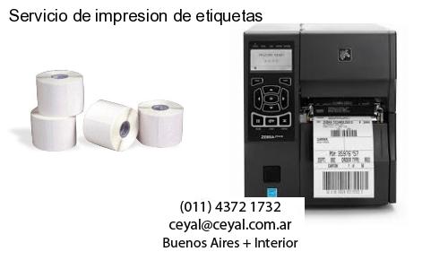 Servicio de impresion de etiquetas