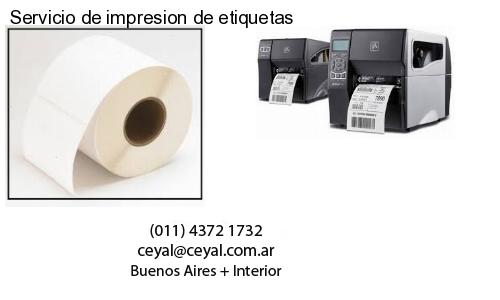 Servicio de impresion de etiquetas