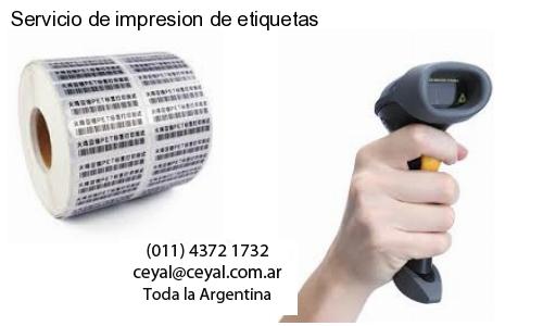 Servicio de impresion de etiquetas